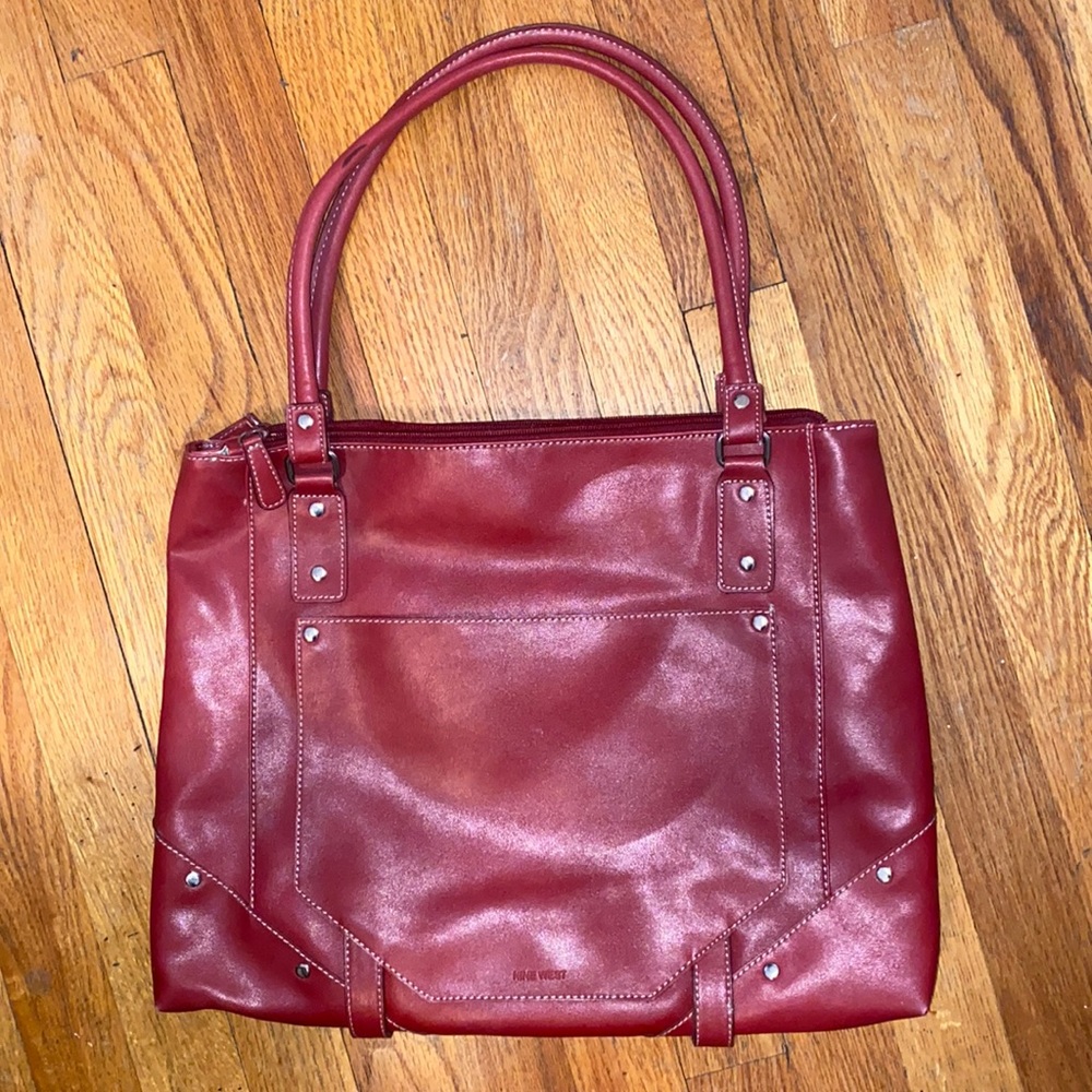 Red leather purse by Nine West